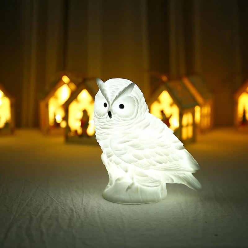 NEW 【Innovative design】Owl LED Light Night Light Indoor Battery Operated Bedside Lamp Bedroom Home Decor