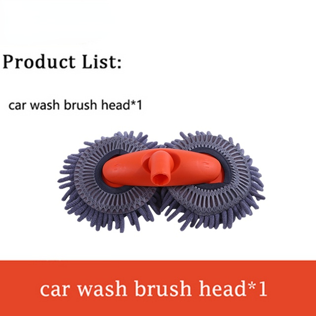 NEW 【Innovative design】Double Brush Head Rotating Car Wash Mop Three-Section Telescopic Mop Roof Window Cleaning Maintenance Auto Supplies Accessories