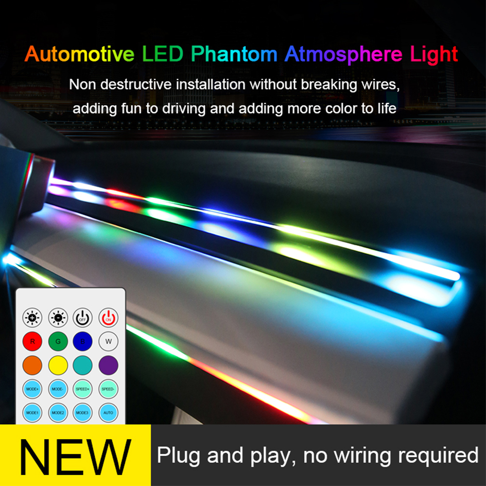 NEW 【Innovative design】110cm Car Led Strips Lights Auto Interior Rgb Atmosphere Lamp App Remote Control Car Ambient Lighting Kit Car Accessaries