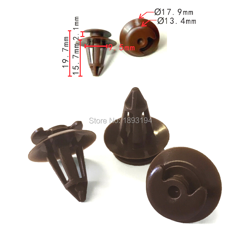 NEW 【Innovative design】50/100x Auto Clip Clips For Vw For Audi For Seat Door Trim Panel Interior Lining Fixing Brown Plastic 893867290