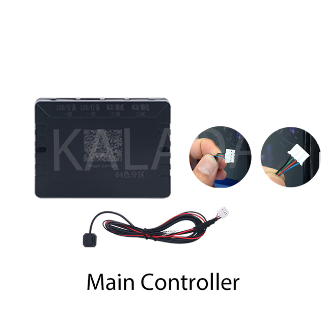 NEW 【Innovative design】Dual Zone 64 Colors Rgb Led Ambient Light Parts / 4 Pins Plug / 4 Wires