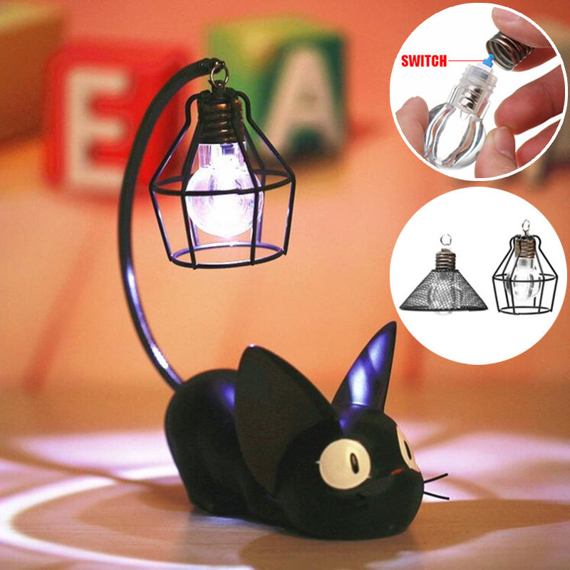 NEW 【Innovative design】LED Night Light Creative Resin Cat Animal Night Light Ornaments Home Decoration Small Cat Night Lamp For Child Kids Gift