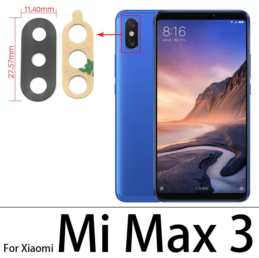Back Camera Lens Glass with Sticker Replacement For Xiaomi Redmi Note 10 Pro 8T 9C 9 Mi 10T A1 A3 Max 2 3 2s 11 A1 A2 Poco X3 GT F3