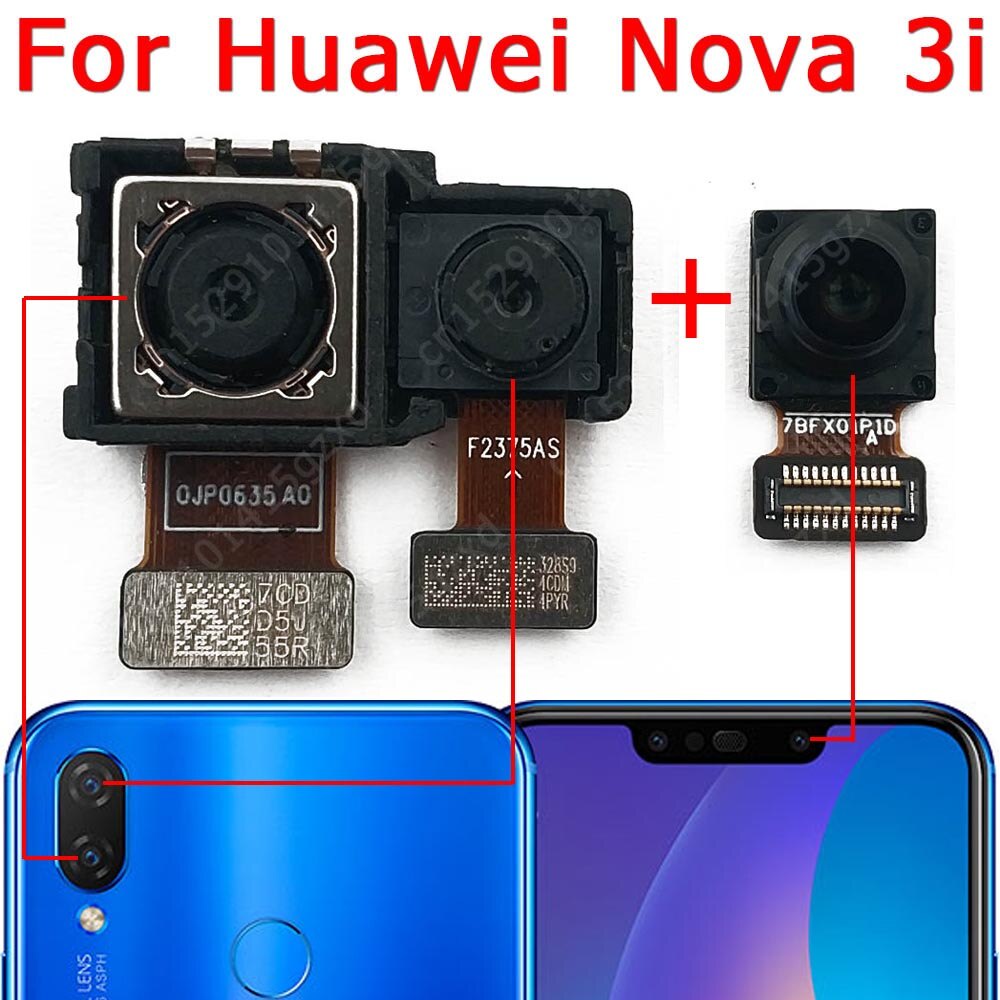 Front Back Camera For Huawei Nova 3e 3 3i Selfie Frontal Backside Facing Small Rear Camera Module Repair Spare Parts