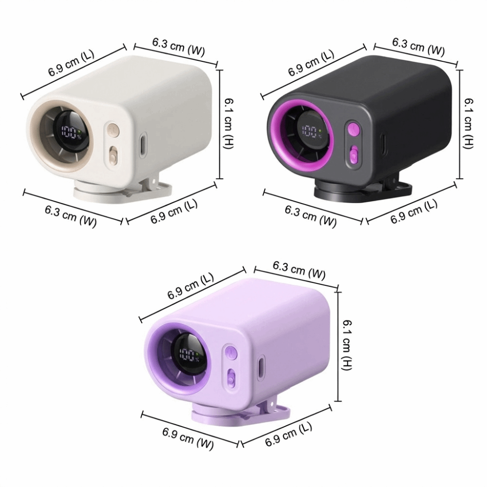 Summer Activities Detachable Design Portable Mini Fan Compact Lightweight Adjustable Airflow Handheld Cooling Fan Gentle Stable Wind Simple One-button Control Clip-on Waist Fan Daily Use