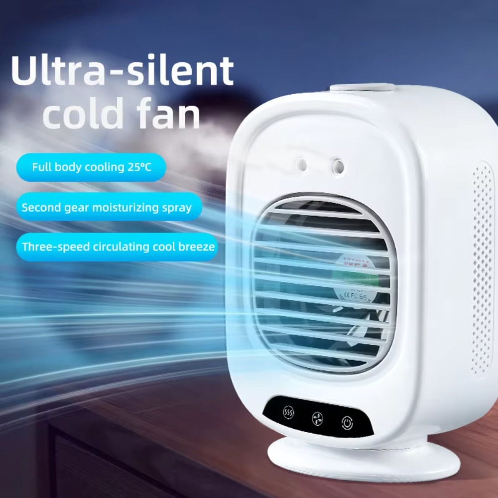 Durable Portable Humidifier Fan Mini ABS Air Cooler with Large Capacity Water Silent Cooling Fan Bedroom