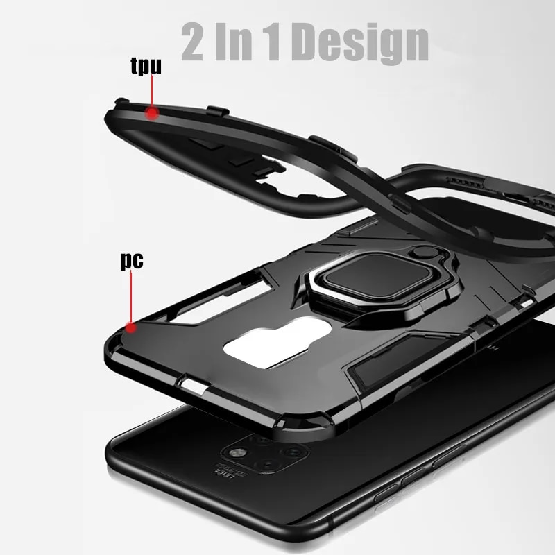 KEYSION Phone Case For Huawei Mate 20 Pro P30 Lite P20 Hybrid Hard PC TPU Silicone Shockproof Cover For Y6 Y7 Y9 P Smart 2019
