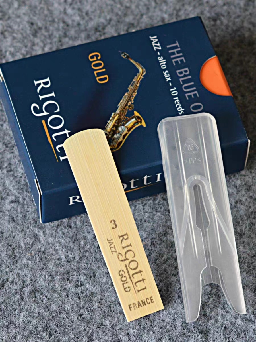 NEW 【Innovative design】Rigotti New Jazz Blue Box Alto / Tenor Saxophone Reed 2.5/3.0【1 Piece Reed Sale】，not One Box