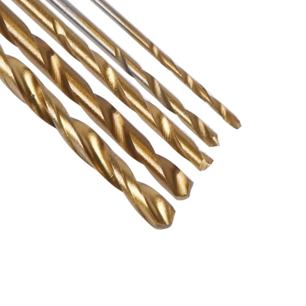 NEW 【Innovative design】50Pcs /Set Titanium Coated Twist Drill Bit High Speed Steel Set For Wood Plastic Aluminum HSS Drill Bit Set 1/1.5/2.0/2.5/3mm