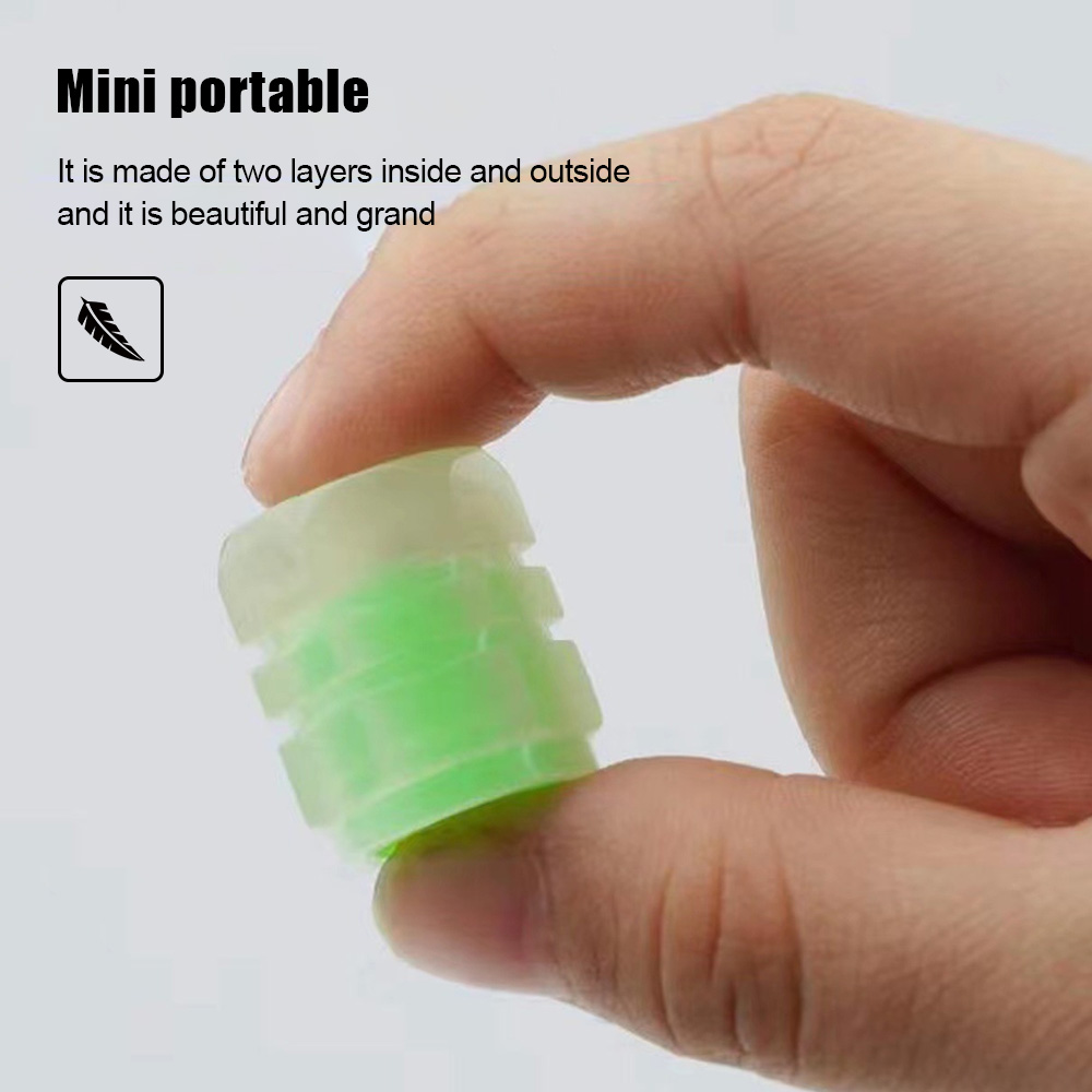 NEW 4pcs Mini Fluorescent Tire Valve Stem Caps Night Glowing Car Motorcycle Wheel Styling Tyre Hub Luminous Cap Decor
