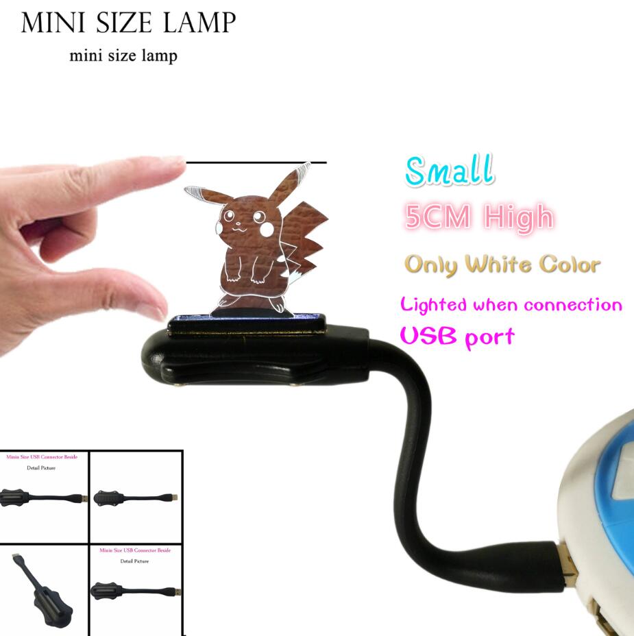 NEW 【Innovative design】Animal Pokemon Pikachu LED Dual-Mix-7-Color Chnage Auto Desk Light Kiddie Kids Children Family Christmas Festival Birthday Gifts