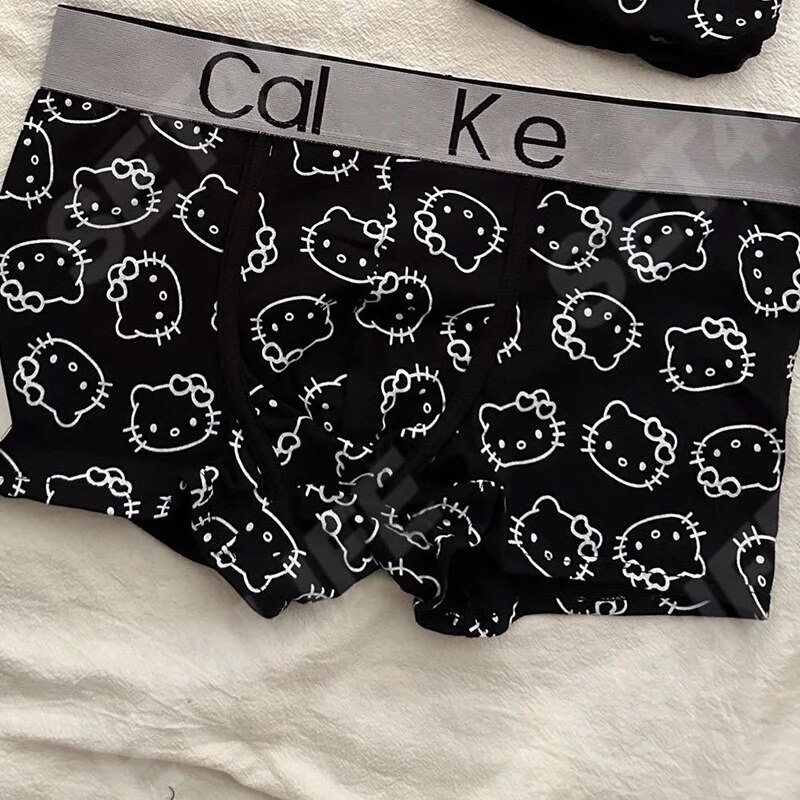 HOT New Sanrio Hello Kittys Pants Anime Couple Underwear Set Y2K Spicy Girls Comfortable Elastic Sports Bra Without Steel Rings