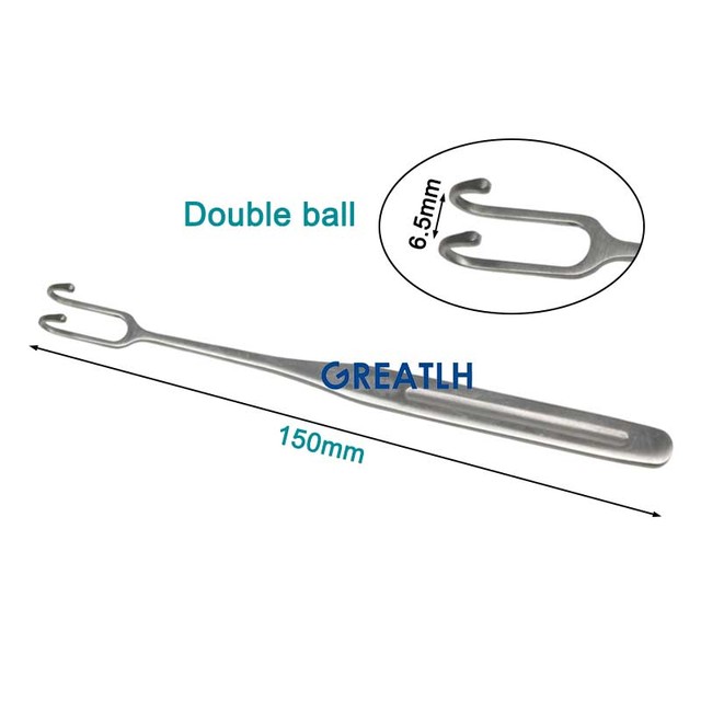 NEW 【Innovative design】Nasal Bone Nose Bone Pull Hook Rhinoplasty Hook With Double Head Single Head Gold Handle Stainless Steel Plastic Face Tools