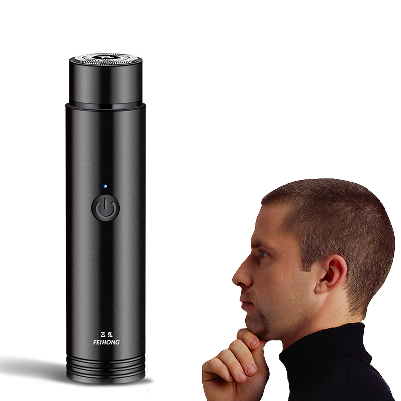 NEW 【Special offer】Electric Shaver Feihong Mini Portable Car Rechargeable Beard Trimmer Men Haircuts Barber Professional Beard Trimmer