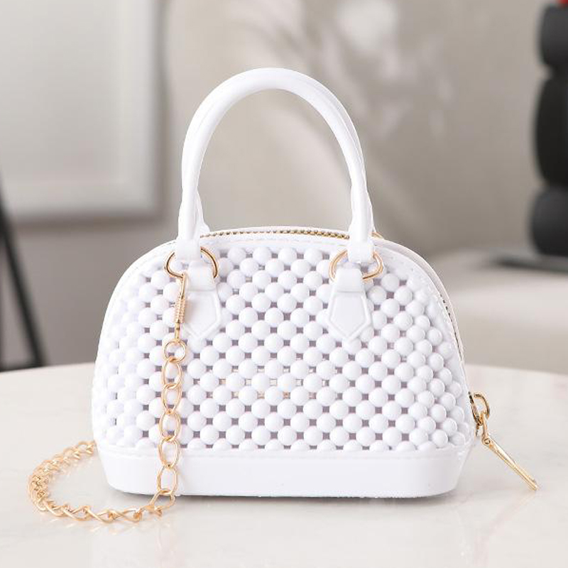【Upgrade Your Style】 New Fashion Fruit Jelly Pure Color Versatile Mini Shoulder Chain Bag LUKE