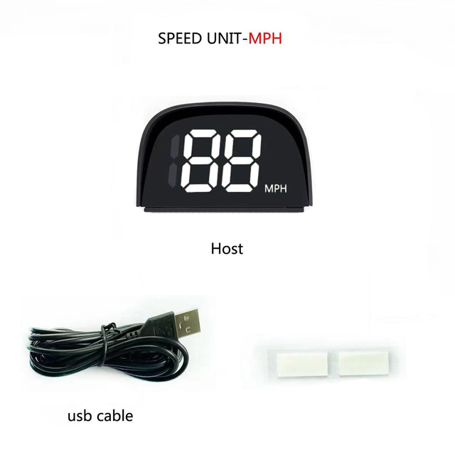 NEW 【Innovative design】Car Hud Digital Speedometer Gps Led Auto Speed Meter Big Font Speed Display Reminder Meter Electronics Accessories For All Car