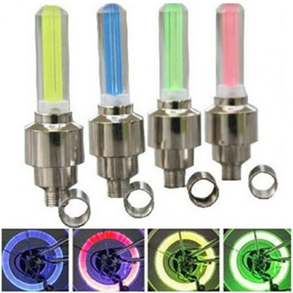NEW Bike Tire Valve Automotive Trim Plastic Practical Valve Cap Wheel Spoke Led Durable Accessories