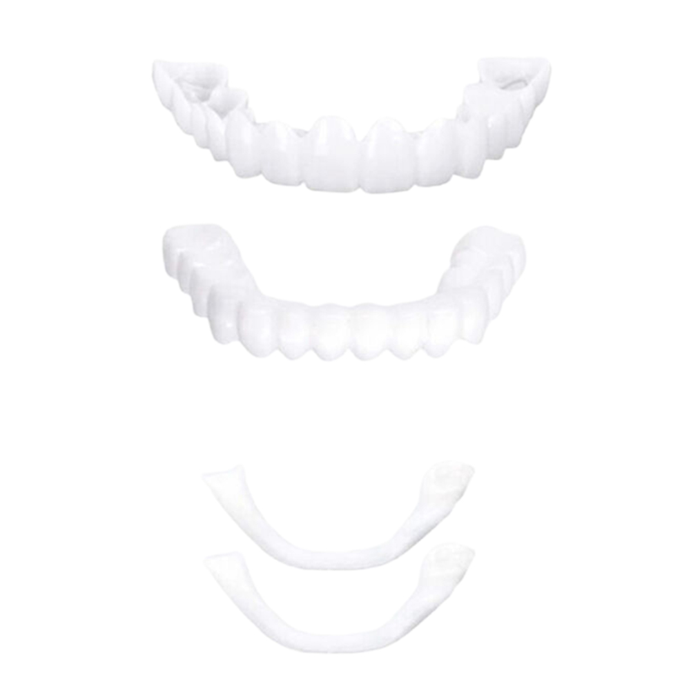 NEW 【Special offer】2 Pairs Upper and Lower Jaw Denture Dentures Teeth Denture Care Comfort Protect Your Teeth Perfect False Teeth for Men and Women