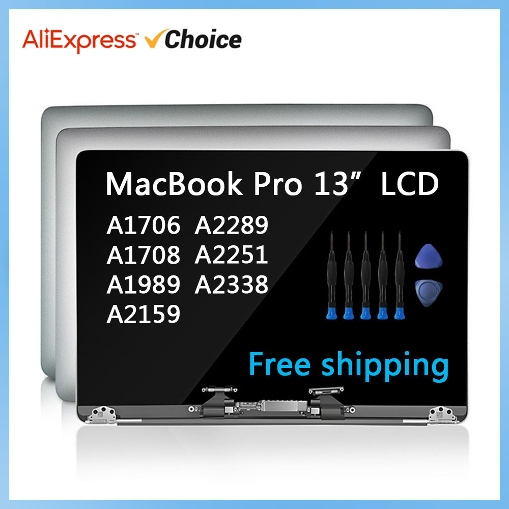 Bizzy New For Macbook Pro 13.3“ A1706 A1708 A1989 A2159 A2251 A2289 A2338 LCD Display Complete Full Assembly