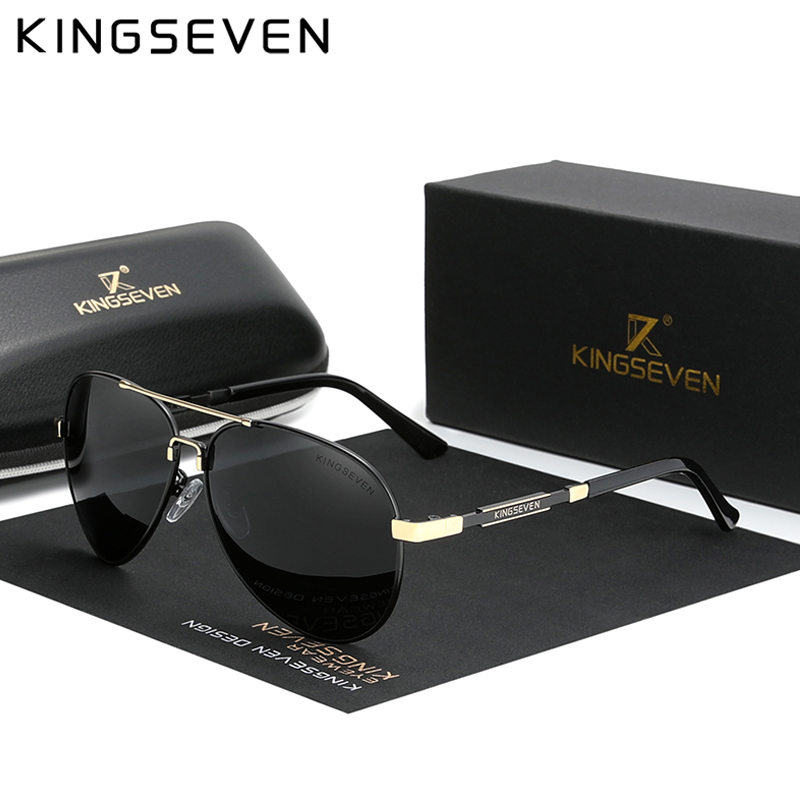 【NEW】 KINGSEVEN Brand 2024 Aluminum magnesium Polarized Men Sunglasses Vintage Square Metal Frame Male Sun Glasses Driving