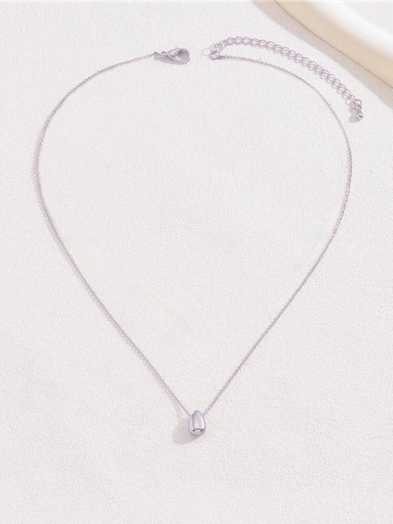 1pc Minimalist Style Niche Design Water Drop Beaded Stainless Steel 18K Gold Plated Necklace For Women Stacking Necklace Summer