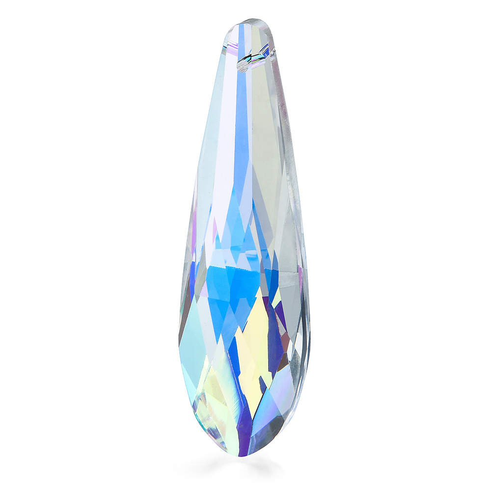 1Pc 50mm 63mm Lampwork Crystal Glass Beads Long Drop Pendant For Suncatcher Rainbow Chandelier Parts DIY Home Garden Party Decor