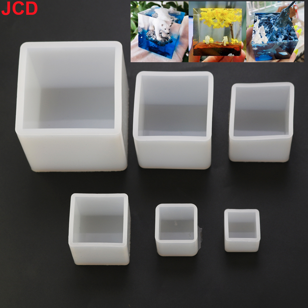 【Hot deal】 JCD 1pcs DIY Pendant Mold Jewelry Making Cube UV Epoxy Resin Mold Casting Mould Craft Jewelry Tools New