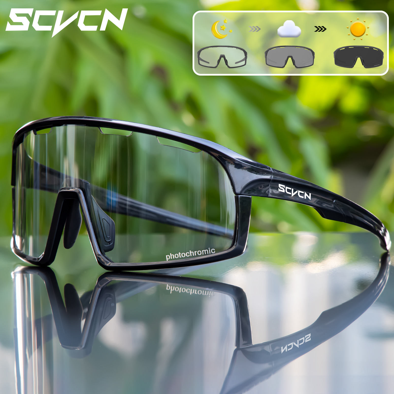 SCVCN Cycling Glasses Outdoor Sports Bicycle Sunglasses Men MTB Cycling Sunglasses Women Road Bike Glasses