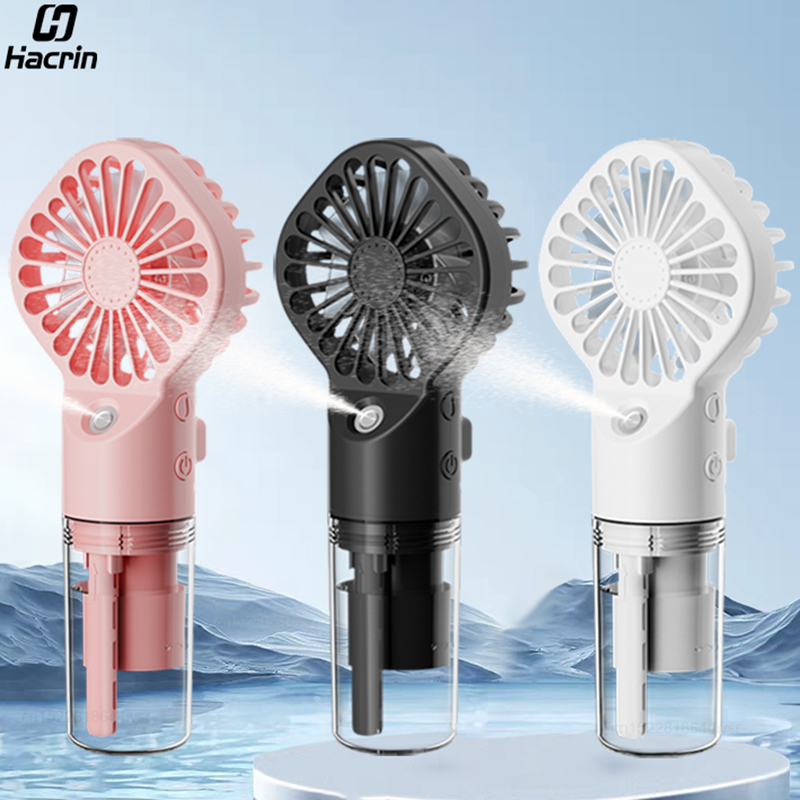 【support】 Portable Humidifier Fan Mini Handheld Mist Fan Portable USB Rechargeable Handheld Fan with Humidifier Mini Water Spray Hand Fan