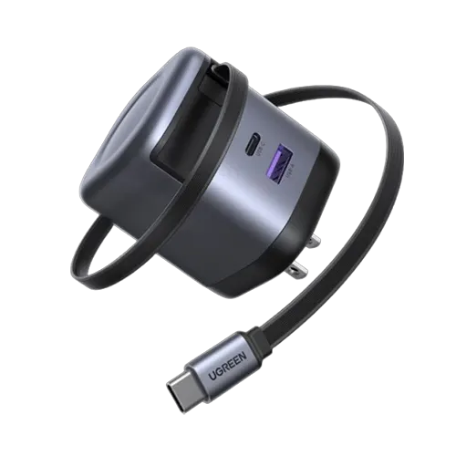 UGREEN Nexode 65W Charger with Retractable USB-C Cable
