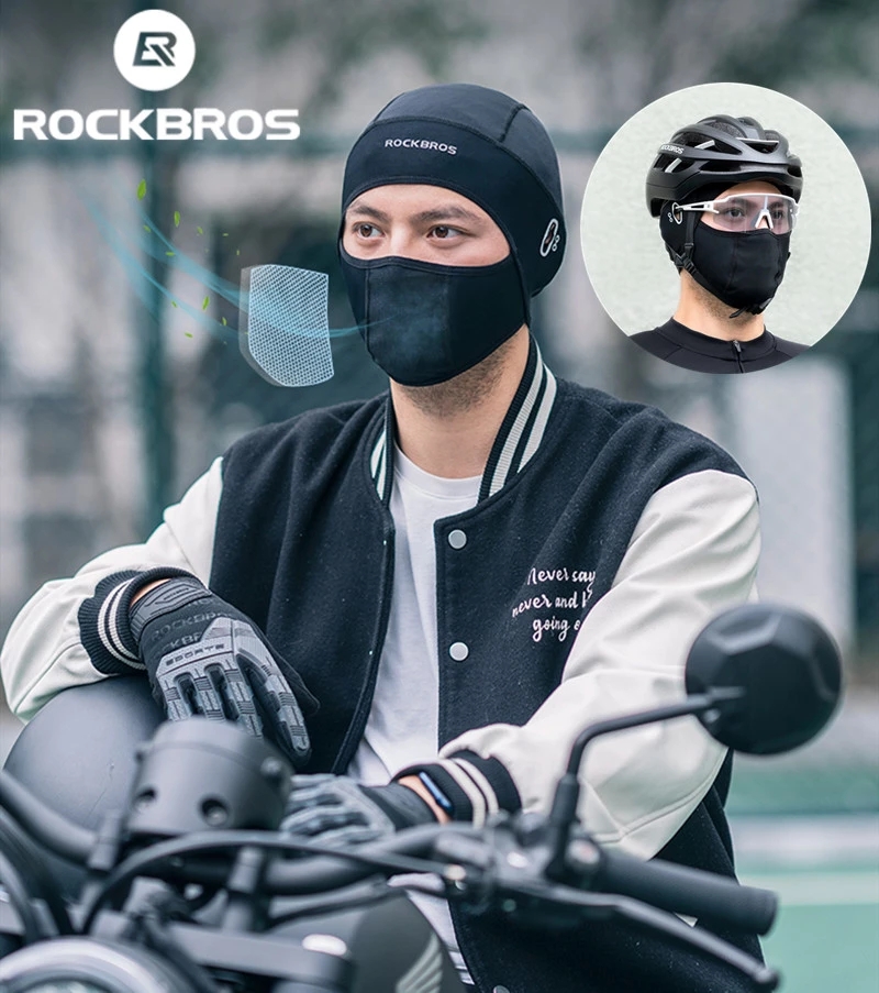 ROCKBROS Motorcycle Mask Summer Face Mask Breathable Quick Drying Headwear Running Sports Moto Ice Silk Cycling Masks