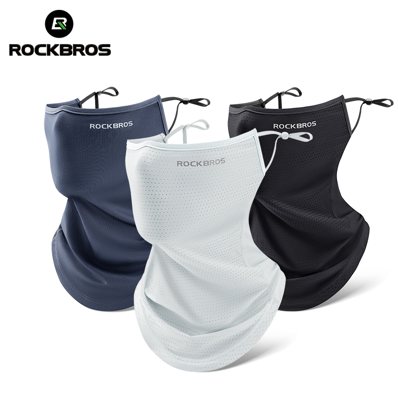 ROCKBROS Face Mask for Men and Women Summer Breathable Anti-UV Ice Silk Mask Quick-drying Cycling Clothing