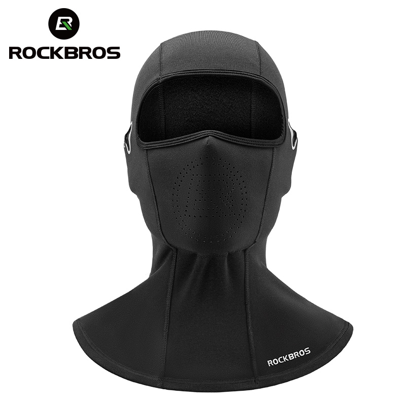 ROCKBROS Winter Warm Riding Head Hood Fleece Full Face Motorcycle Mask Men and Women Outdoor Windproof Headscarf Cycling Equipment