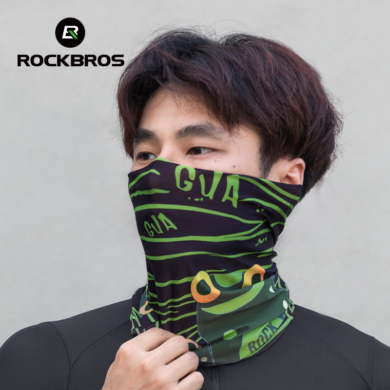 ROCKBROS Cycling Face Mask Elastic Breathable MTB Road Bike Mask Women Men Outdoor ice Silk Sunscreen Mask Headband Cycling Clothing