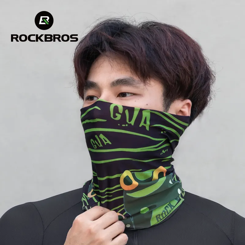 ROCKBROS Cycling Face Mask Elastic Breathable MTB Road Bike Mask Women Men Outdoor ice Silk Sunscreen Mask Headband Cycling Clothing