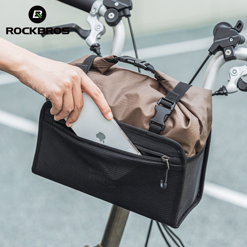 ROCKBROS Cycling Front Bags Waterproof Detachable 5.5L Capacity for Foldable Bikes MTB Road Bicycles Bike Accessories
