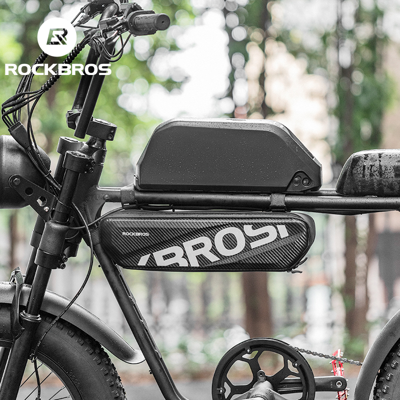 ROCKBROS Electric Bicycle Bag 4.5L Front Bag Storage Hard Shell Riding Saddle Bag Fit Electric Bike