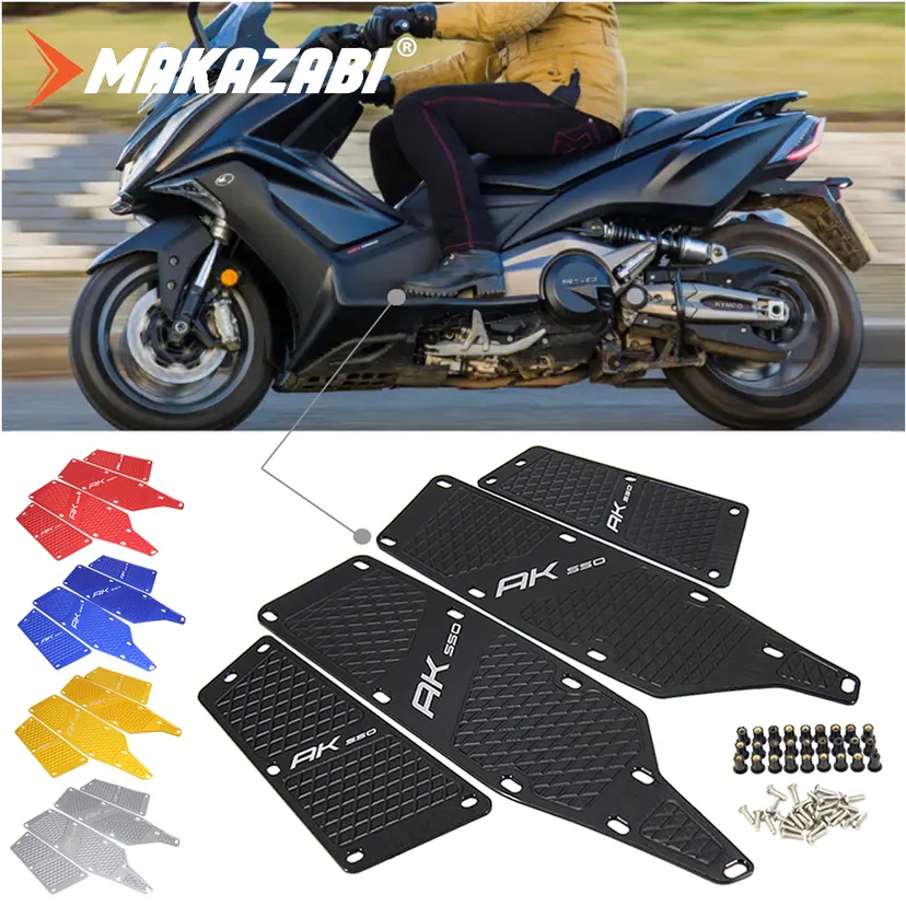 For KYMCO AK550 AK 550 ak550 NEW Motorcycle Foot Pegs Pedal Footboard Step Front and Rear Footrest Floorboards