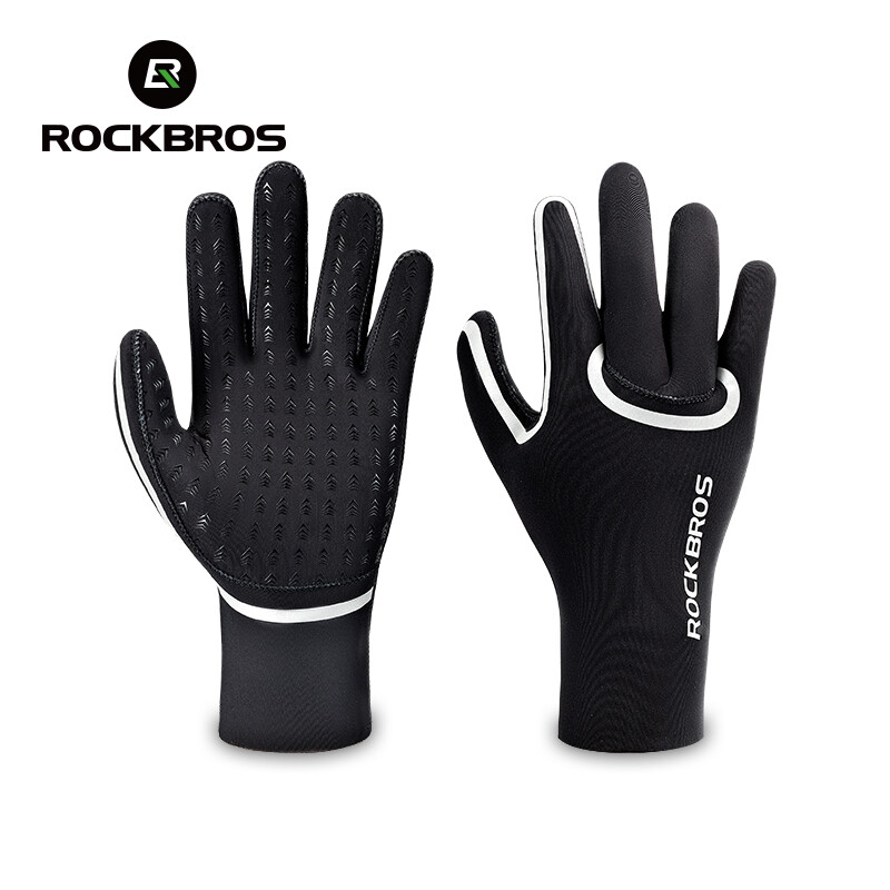 e Anti-Slip Long Finger Bike Gloves MTB Road Bike Outdoor Sports Equipment