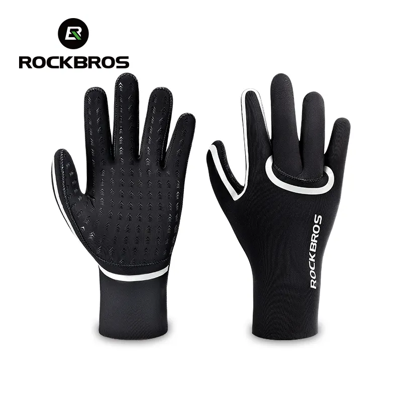 e Anti-Slip Long Finger Bike Gloves MTB Road Bike Outdoor Sports Equipment