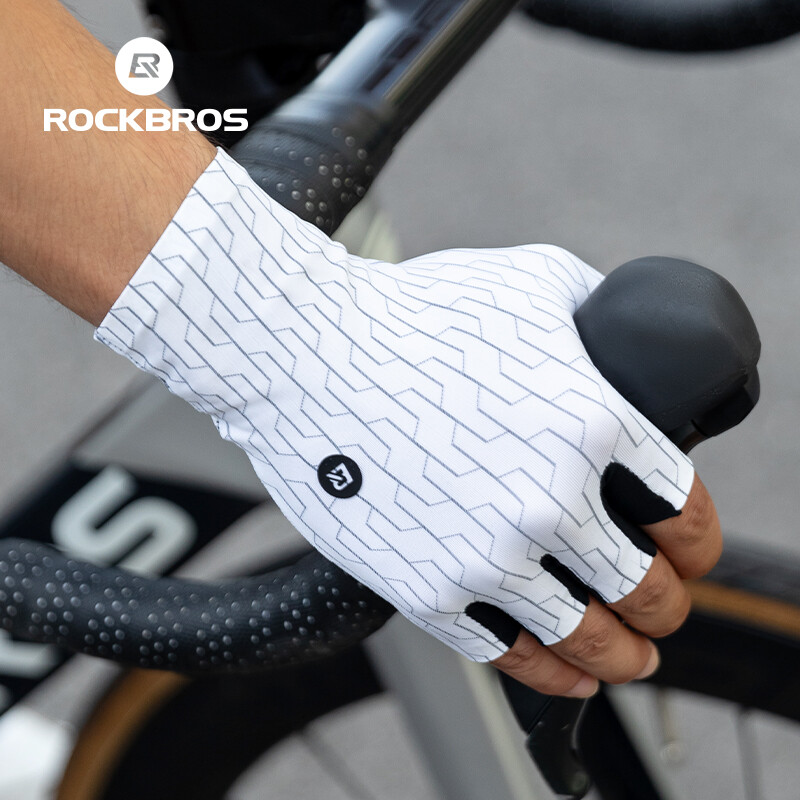 ROCKBROS Summer Cycling Gloves Man Woman Non Slip Road MTB Bike Half Finger/Ful Finger Breathable Shockproof Professional Gloves