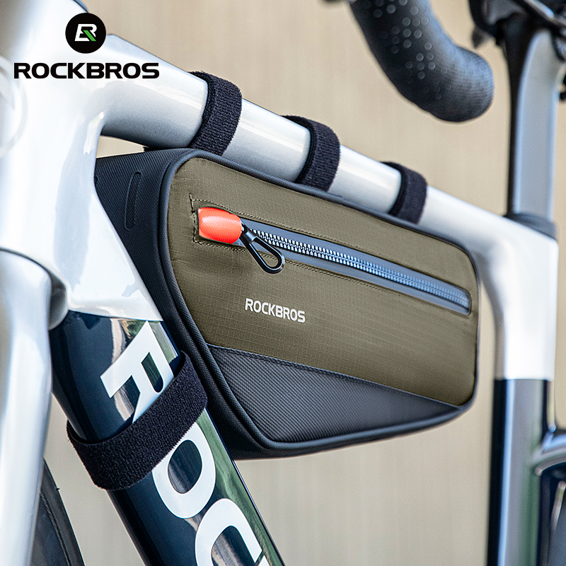ROCKBROS Bike Frame Tube Bag Portable Versatile 1.7 Capacity Reflective for Road Bike MTB Cycling Bags