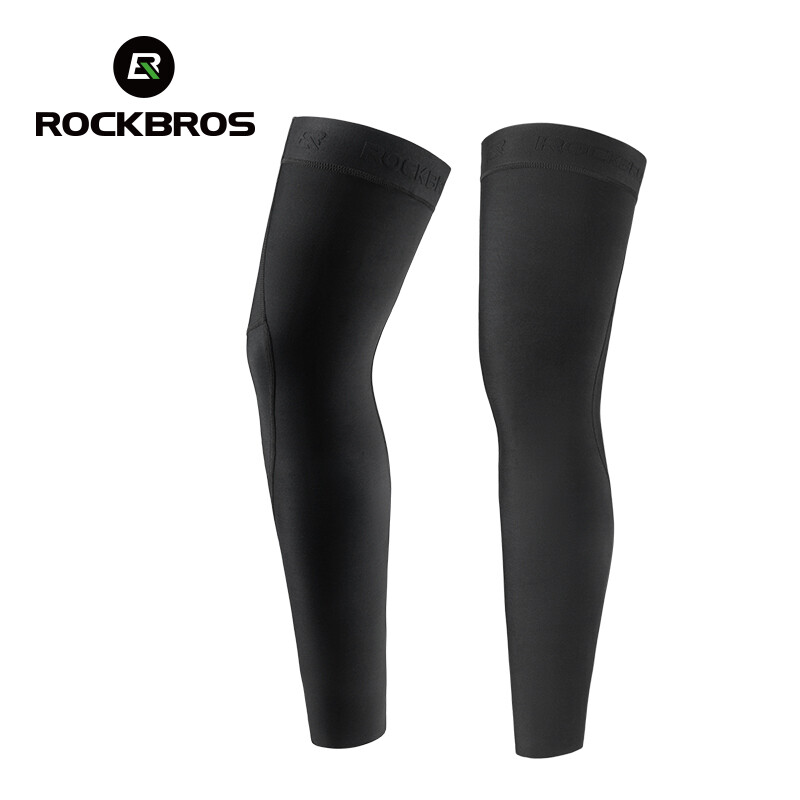 ROCKBROS Warm Fleece Leg Sleeves Windproof Breathable High Stretchable Unisex Autumn Winter leg Warmers Cycling Running Outdoor Sports Equipment