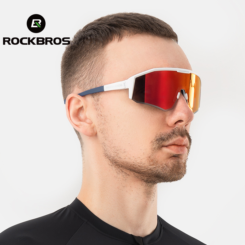 ROCKBROS Bicycle Polarized Glasses Colorful Riding Sunglasses High Toughness Lightweight MTB Cycling Shades for Men Bike Accessorries