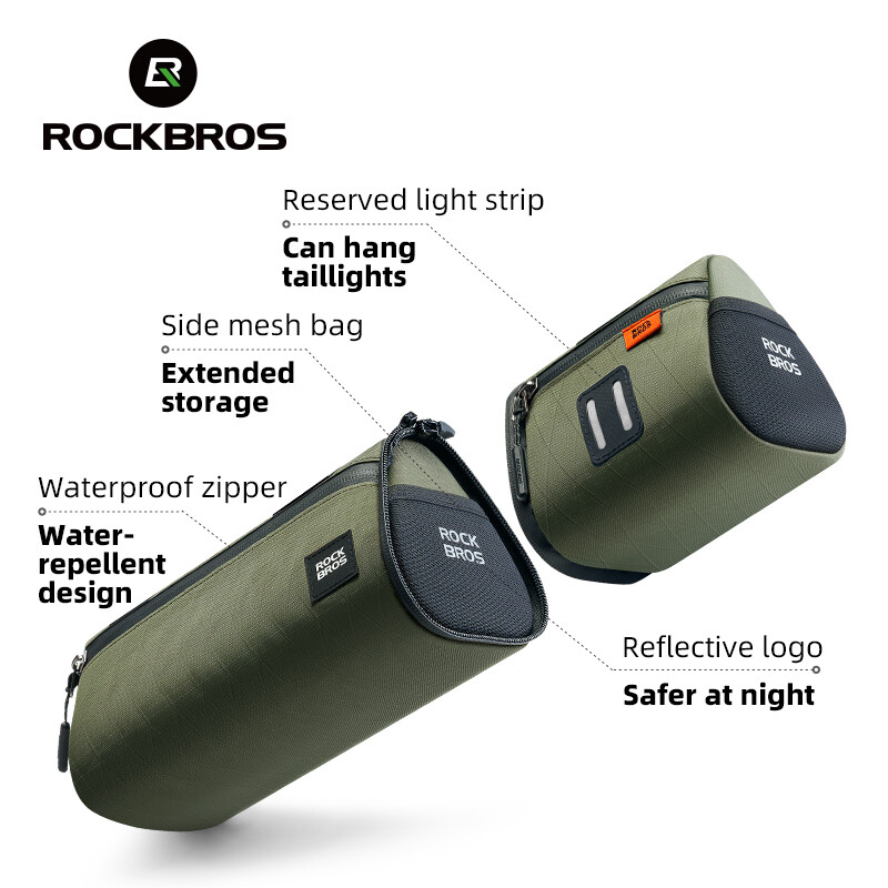 ROCKBROS Cycling Handlebar Bag Multifunctional Large Capacity Wear-Resistant Waterproof Portable Spliceable Bag MTB Road Bike Equipment