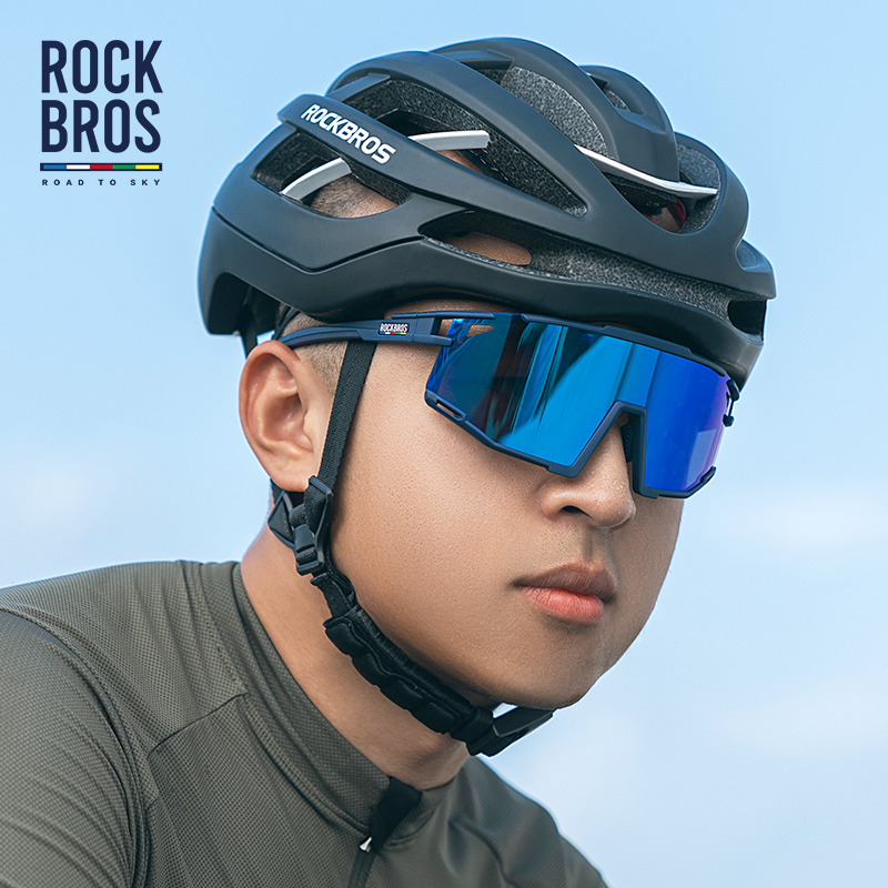 【ROAD TO SKY】ROCKBROS Cycling Glasses Lightweight Photochromic Polarized Sunglasses Outdoor Sports Accessories