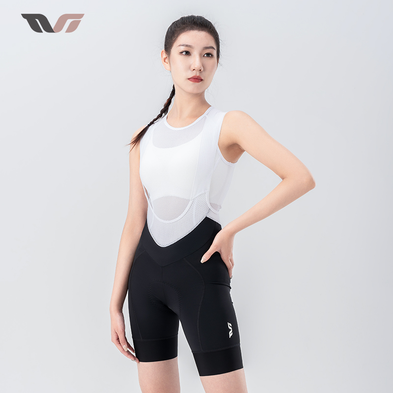 ROCKBROS TVI Women’s Cycling Bib Shorts Breathable And Elastic Cycling Jersey Cushioning Pad Bicycle Pants V-Type Waist Tight Bicycle Wear Sport Clothing
