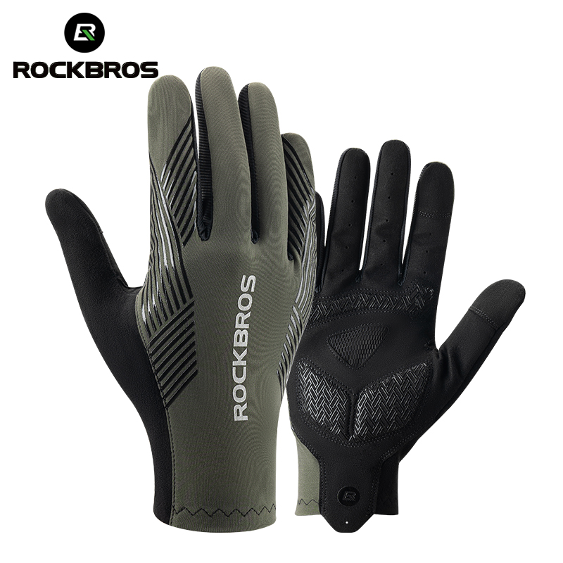 ROCKBROS Cycling Gloves Shock-absorbing Elastic Breathable Road Bike Gloves for Men Women MTB Riding Equipment
