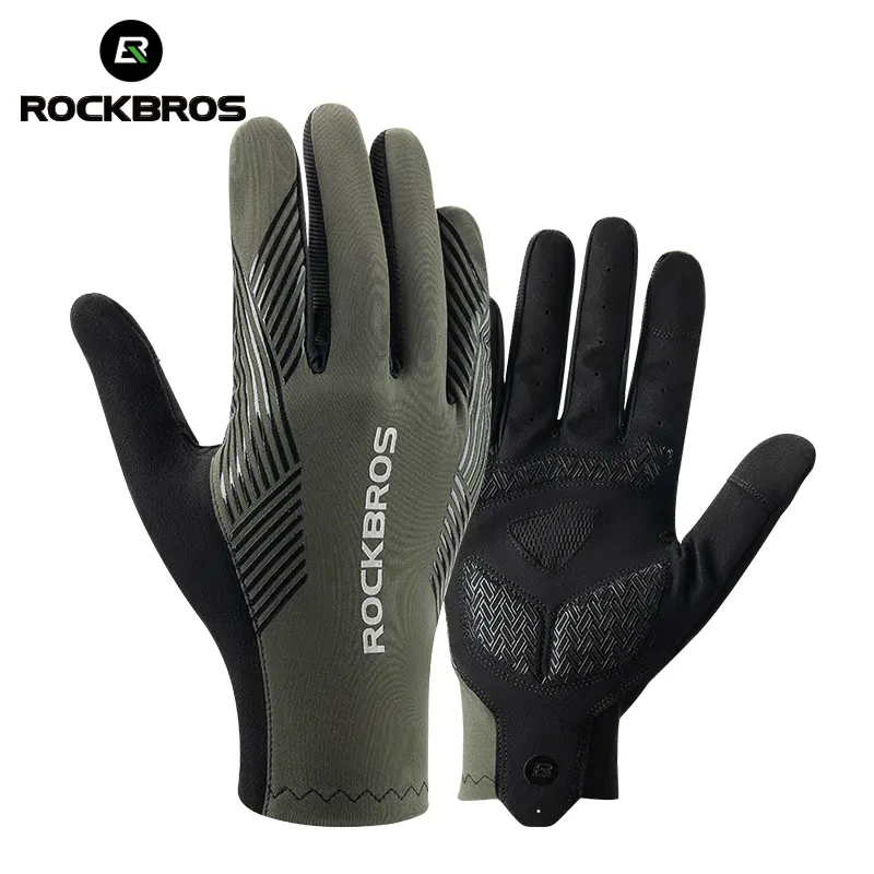 ROCKBROS Cycling Gloves Shock-absorbing Elastic Breathable Road Bike Gloves for Men Women MTB Riding Equipment