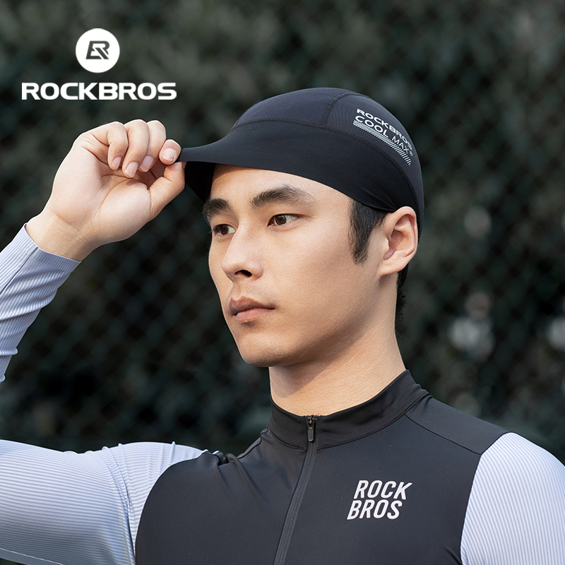 ROCKBROS Men Cycling Cap Breathable And Sweat Wicking Cooling Cap Summer Anti-UV Hat Helmet Liner